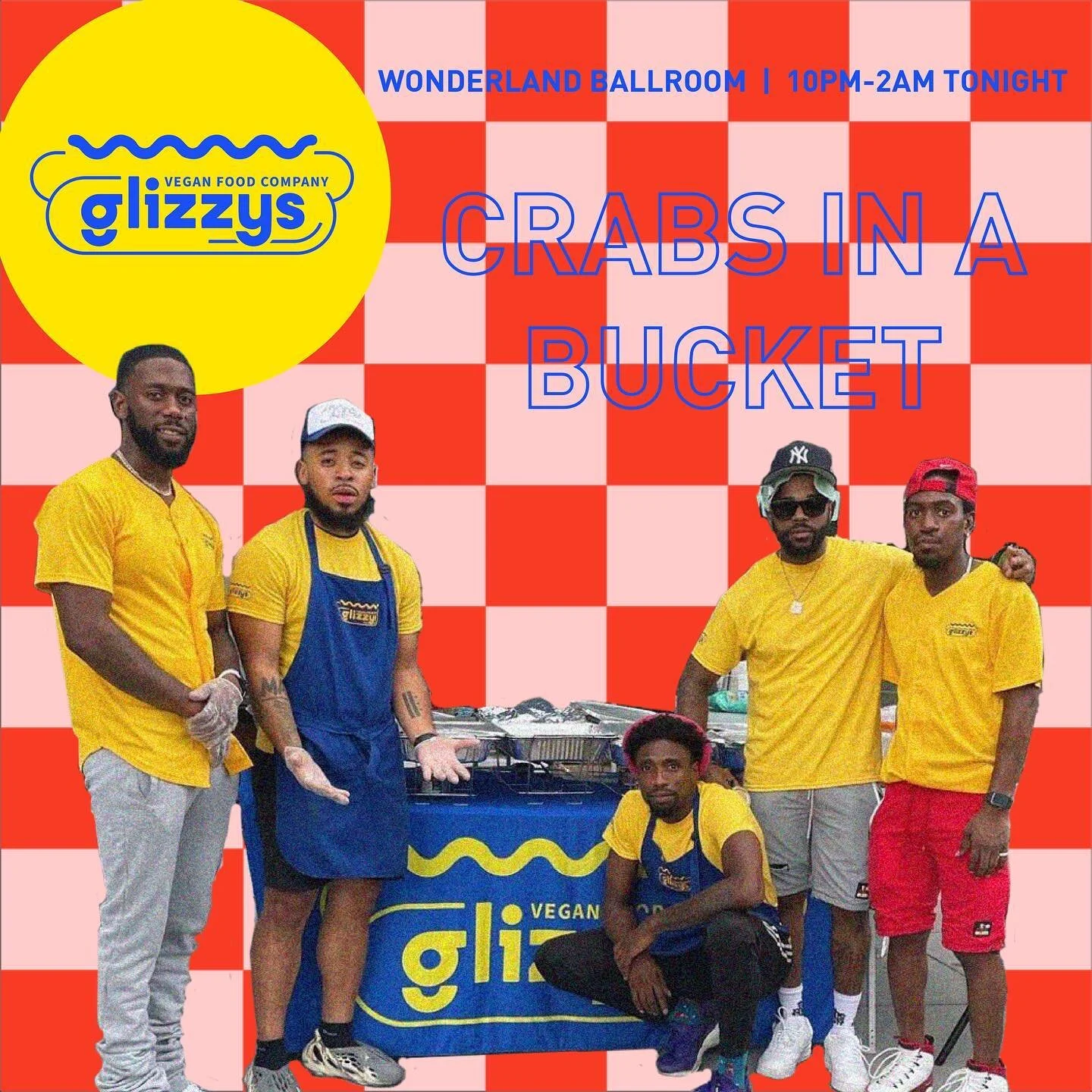 TONIGHT! Come join the Glizzy Fam for Crabs in a Bucket at wonderland ballroom 🦀 The event is a showcase of the finest talent in the DC music scene. We&rsquo;ll be serving up glizzys all night!