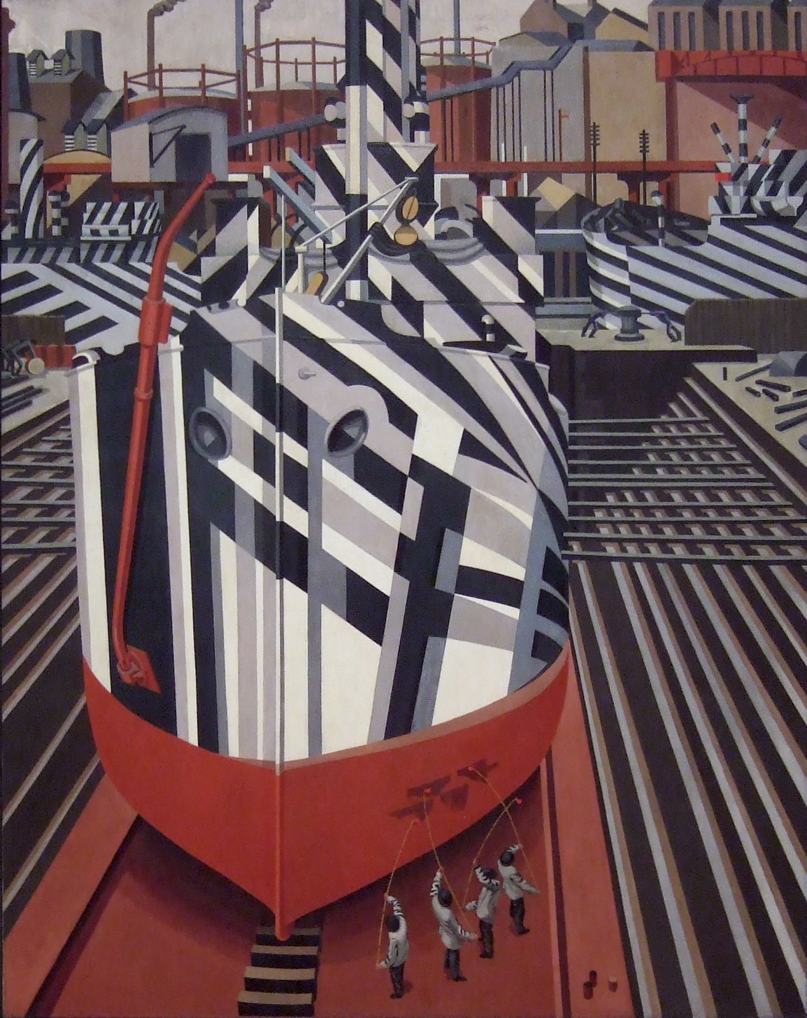 "Dazzle-ships in Drydock at Liverpool", Edward Wadsworth, 1919.