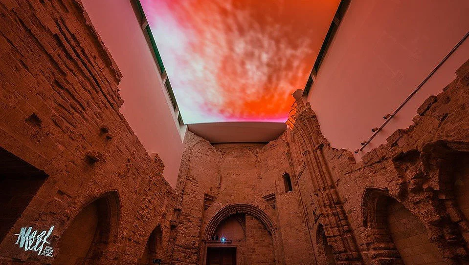 Proyecciones de Ana Cubero en el Museo Patio Herreriano, Valladolid, 2014. Foto: Juan Carlos Quindós.