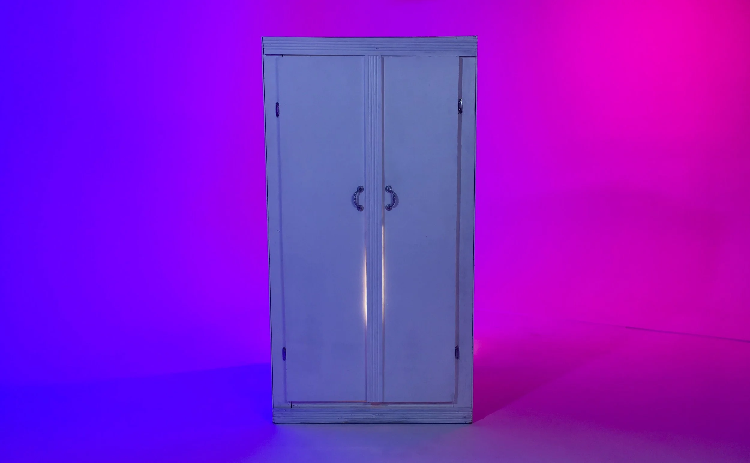 Wardrobe built with removable doors and backing to step through Narnia style.