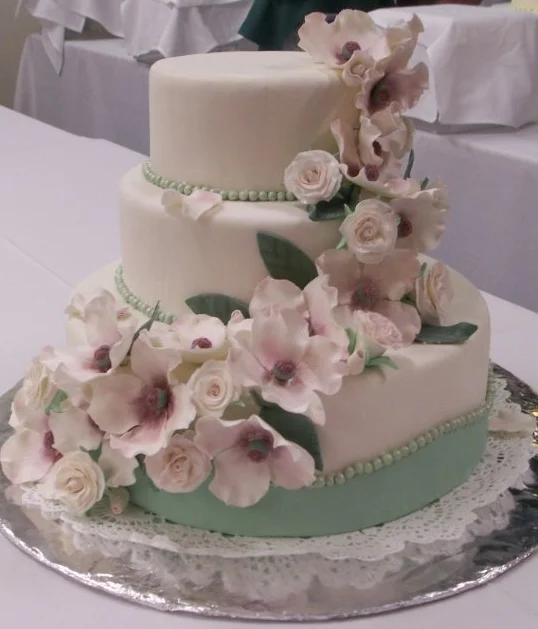 Sage Poppy Wedding Cake