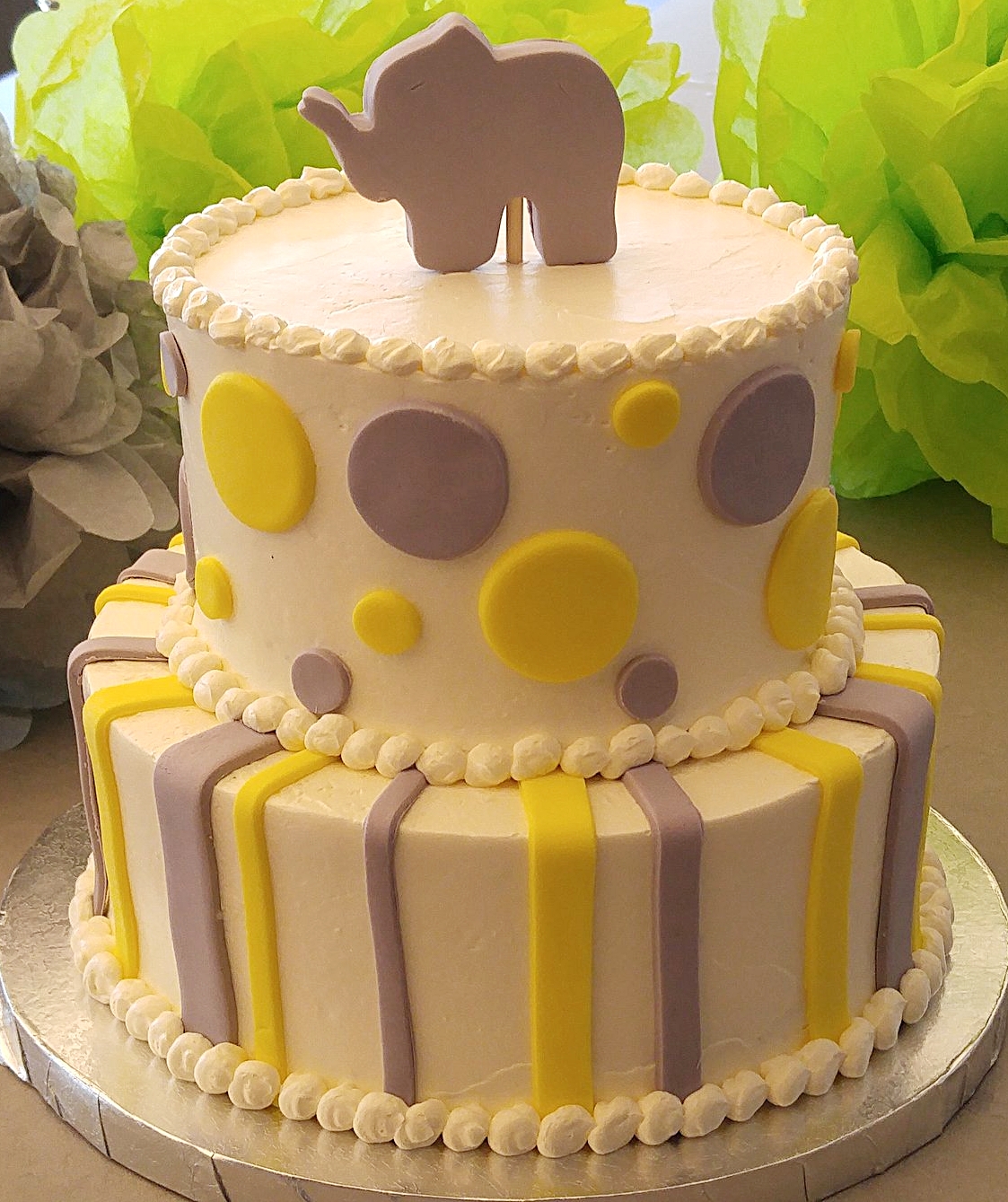 Elephant Baby Shower Cake