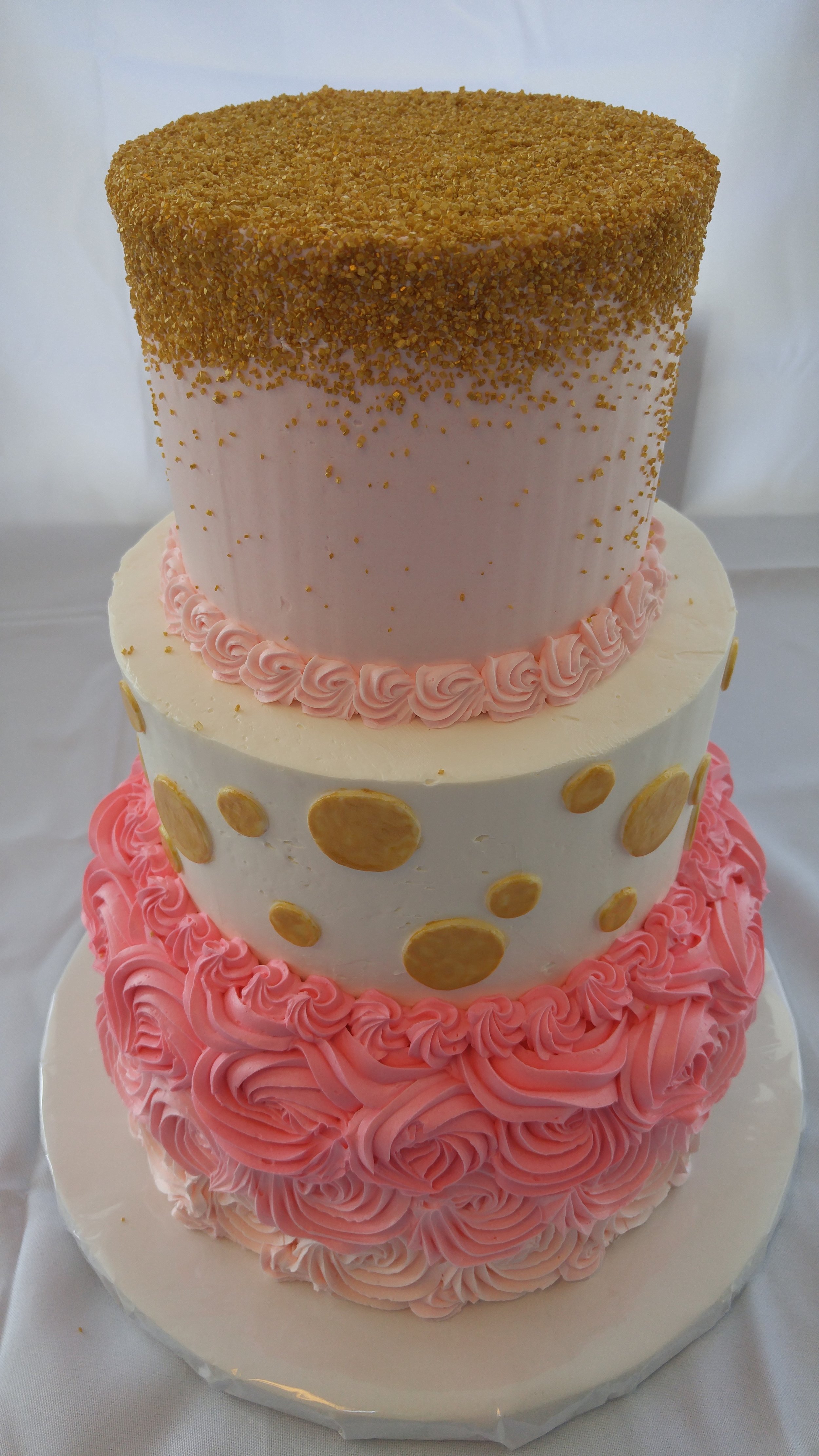 Pink and Gold Cake