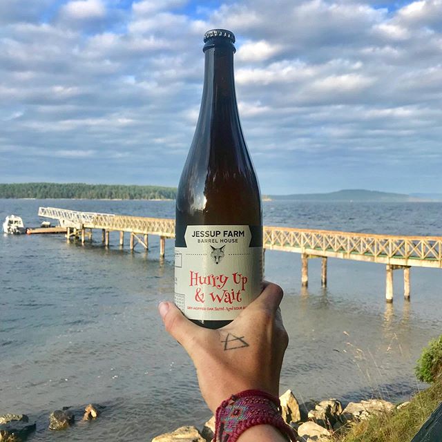 Currently drinking:
Hurry up and Wait from @jessupfarmbarrelhouse
&bull;
On my way over to the mainland tomorrow for @farmhousefest events. Friday night I&rsquo;ll be at @bellsandwhistlesyvr for the official kickoff being hosted by @untapped.craft an