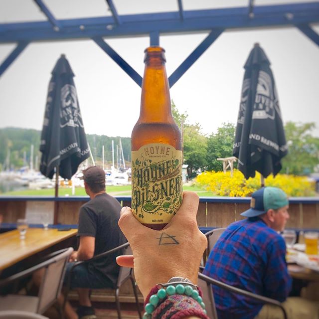 Currently drinking:
@hoynebrewing Pilsner
&bull;
First beer of summer vacation 2019 🙌🏼
I am currently on Quadra Island, getting ready to head out on the boat to explore Desolation Sound where the plan involves camping on beaches or in the boat, fis
