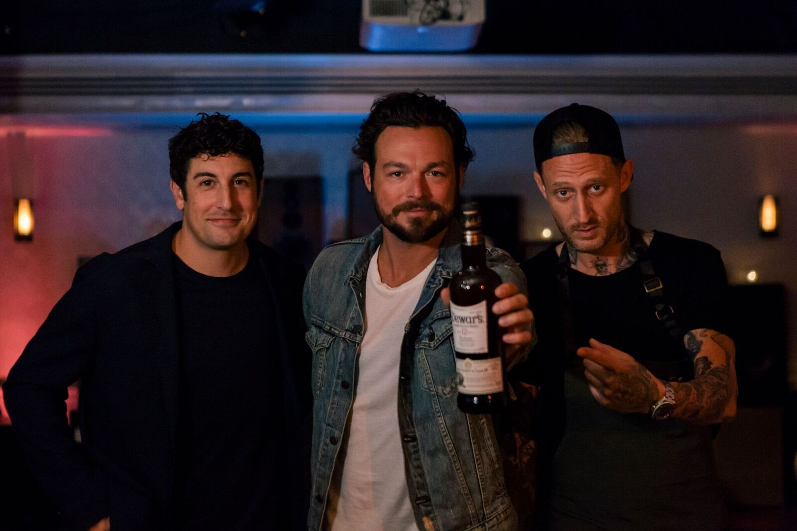 Jason Biggs, Gavriel Cardarella, and Michael Voltaggio at Dewar's Scotch Egg Club