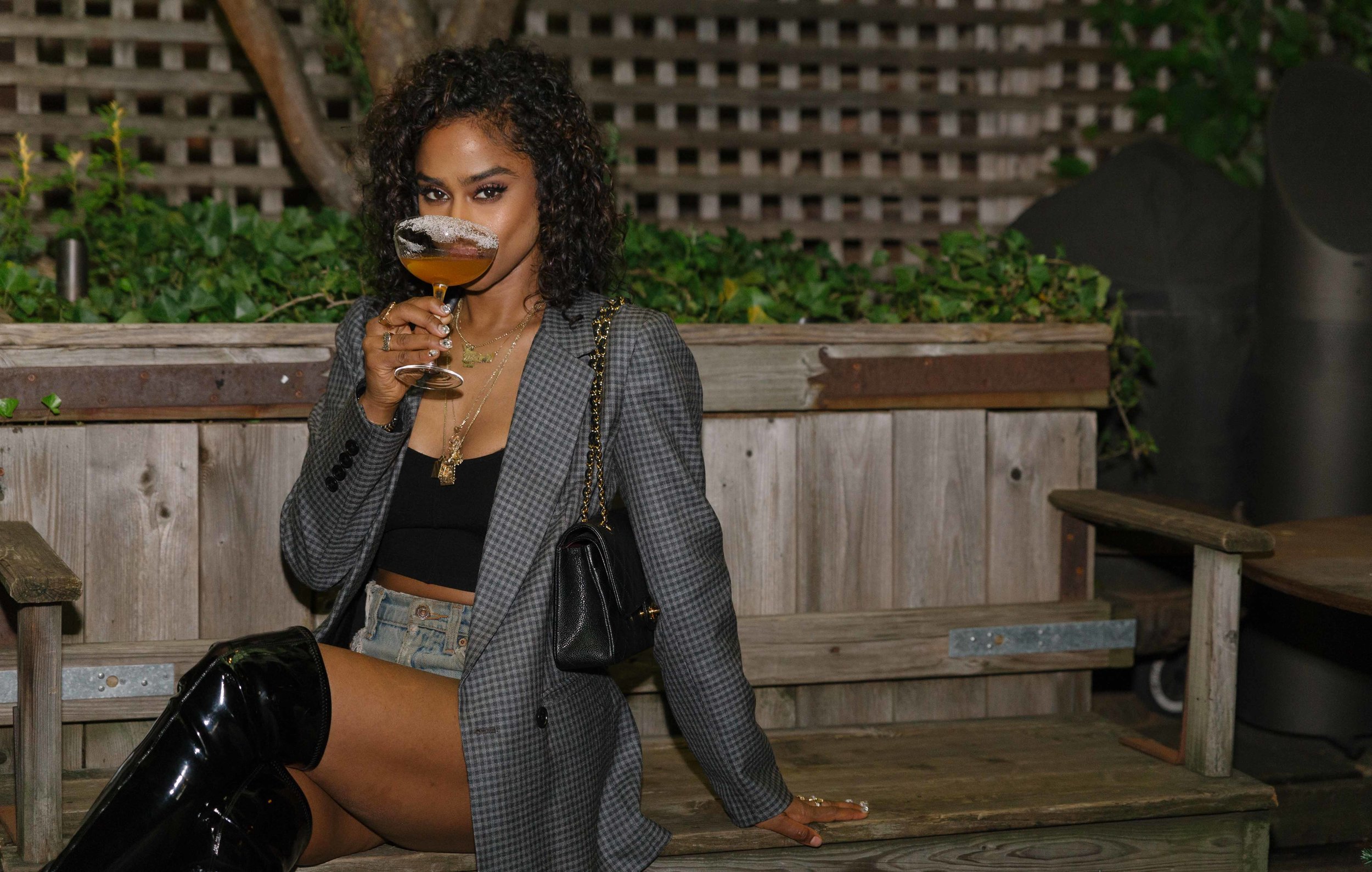 Vashtie on the rooftop of McIntosh Townhouse at the D’USSE RE-MIXER