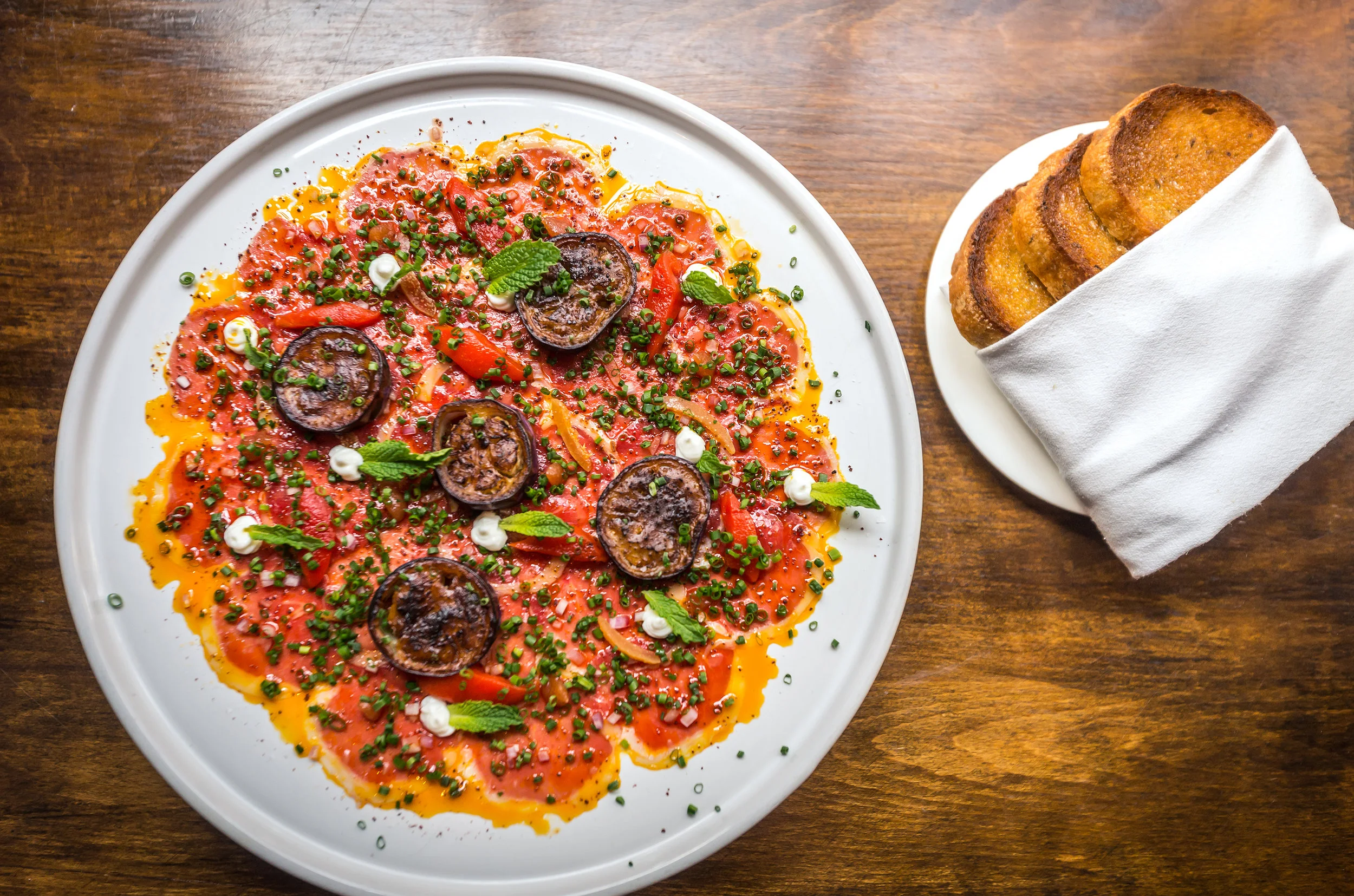 Lamb Carpaccio. photo credit Noah Frecks