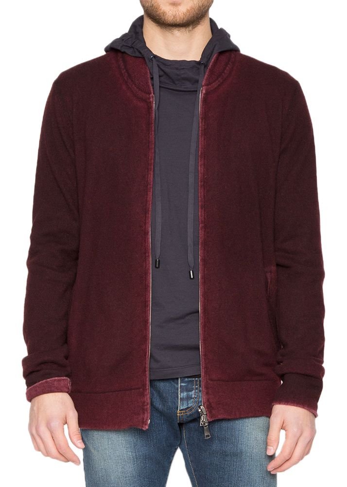Reversible Cashmere Bomber in Port