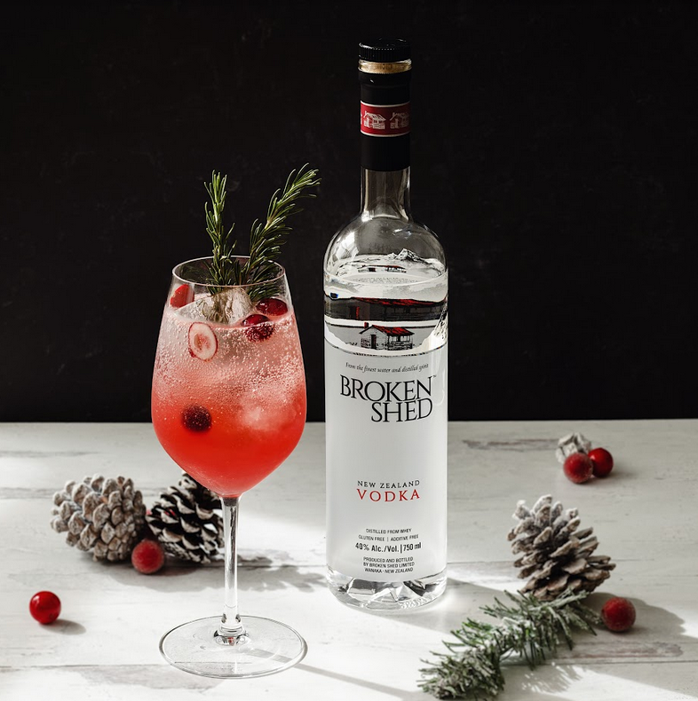   Cottage Spritz   Shot by Snehal D'cunha.   Ingredients:  2 oz  Broken Shed Vodka   0.5 oz Bianco Vermouth  0.5 oz Aperol  0.75 oz Cranberry Syrup  0.75 oz Lime Juice  Soda Water  Cranberries and Rosemary for garnish  Directions: Shake all ingredien