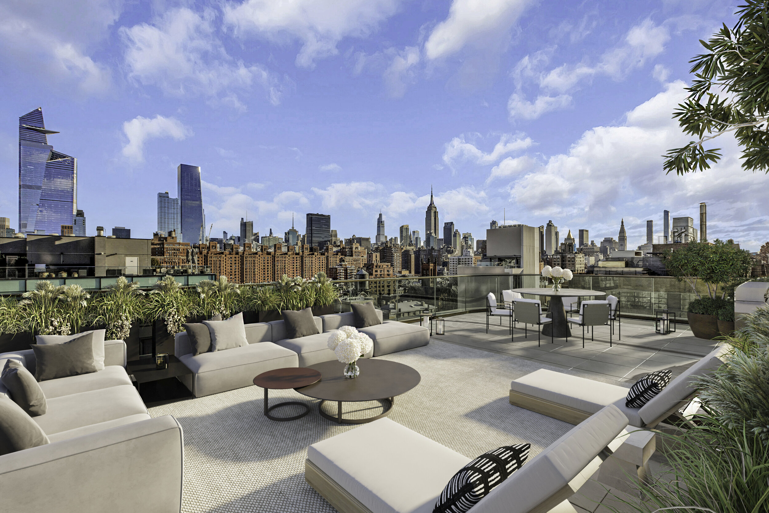  The 22-story condominium is joined by a dramatic glass lobby pavilion draped under the famed High Line Park in West Chelsea and are just moments away from some of Manhattan's most interesting neighborhoods and parks including Hudson River Park, Huds