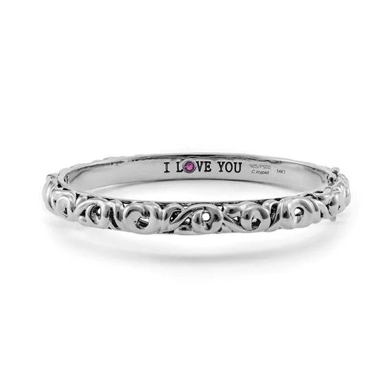 Charles Krypell Silver I Love You’ Cuff ($575.00)