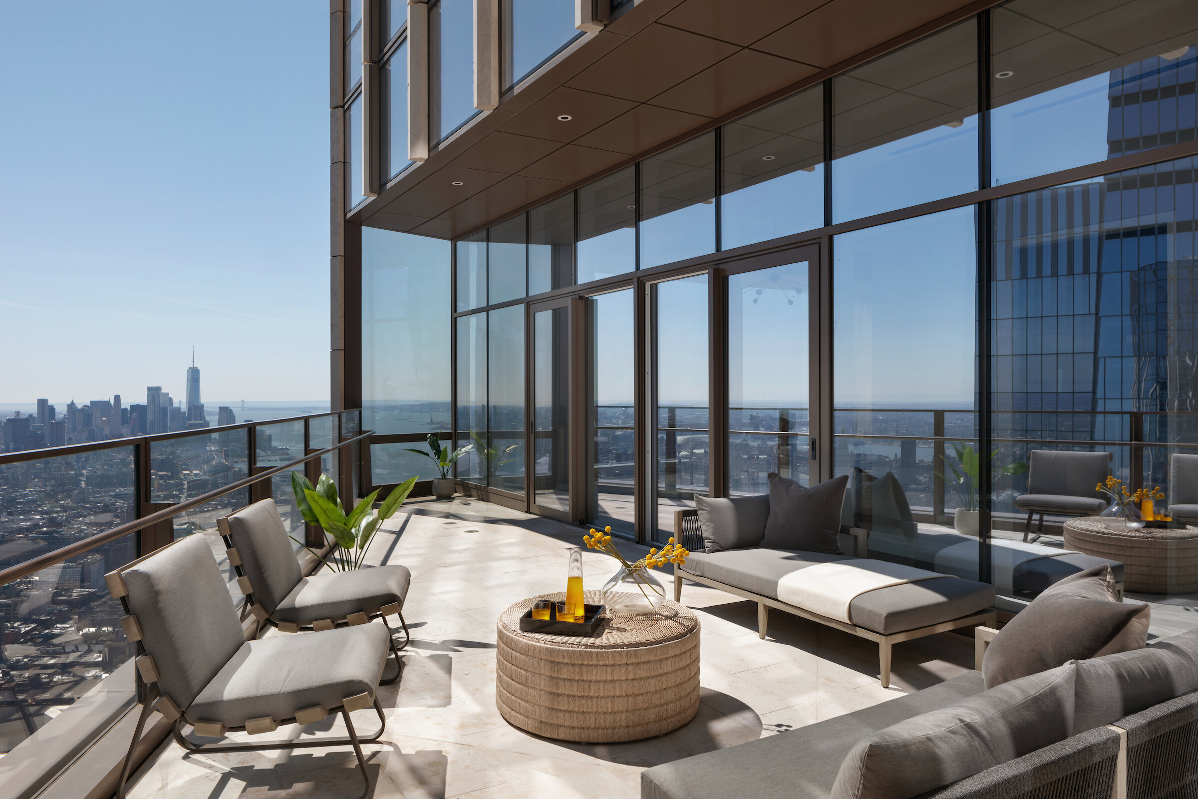  Enter this remarkable 10,171 square foot compound in the sky that encompasses the entire 90th floor by private elevator. The expertly planned residence boasts a gracious entry foyer, 14-foot ceilings and lavish finish 7.5 inch wide French oak floors