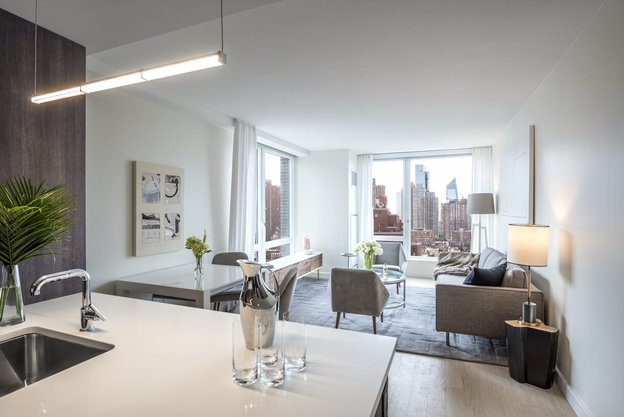    525 West 52nd&nbsp;Street    Located in the heart of Hell’s Kitchen and a quick-minute from Manhattan’s Theatre District, 525 is the perfect home-away-from-home option for workers coming back to the city. The luxury development offers residents ex