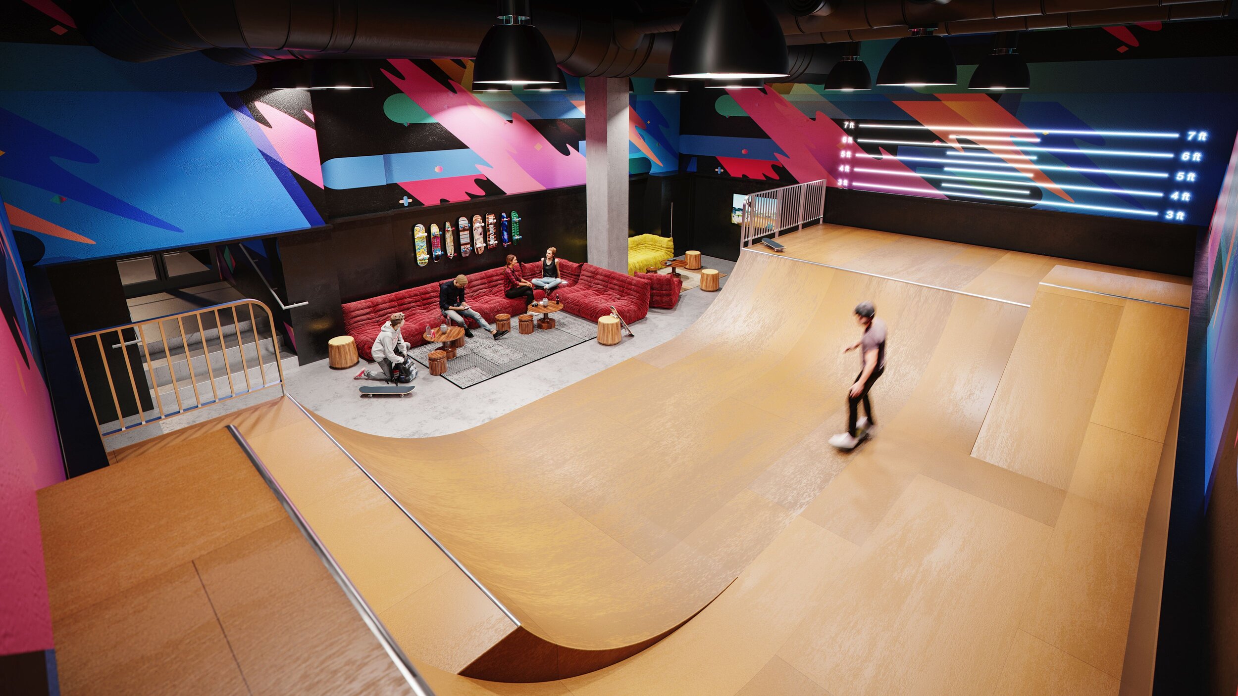   Skateboarding   The newest Olympic sport is captivating audiences across the world this summer. Inspired residents of GID Development Group's  Waterline Square  can try out the tricks they see on TV at the development's indoor skate park, the first