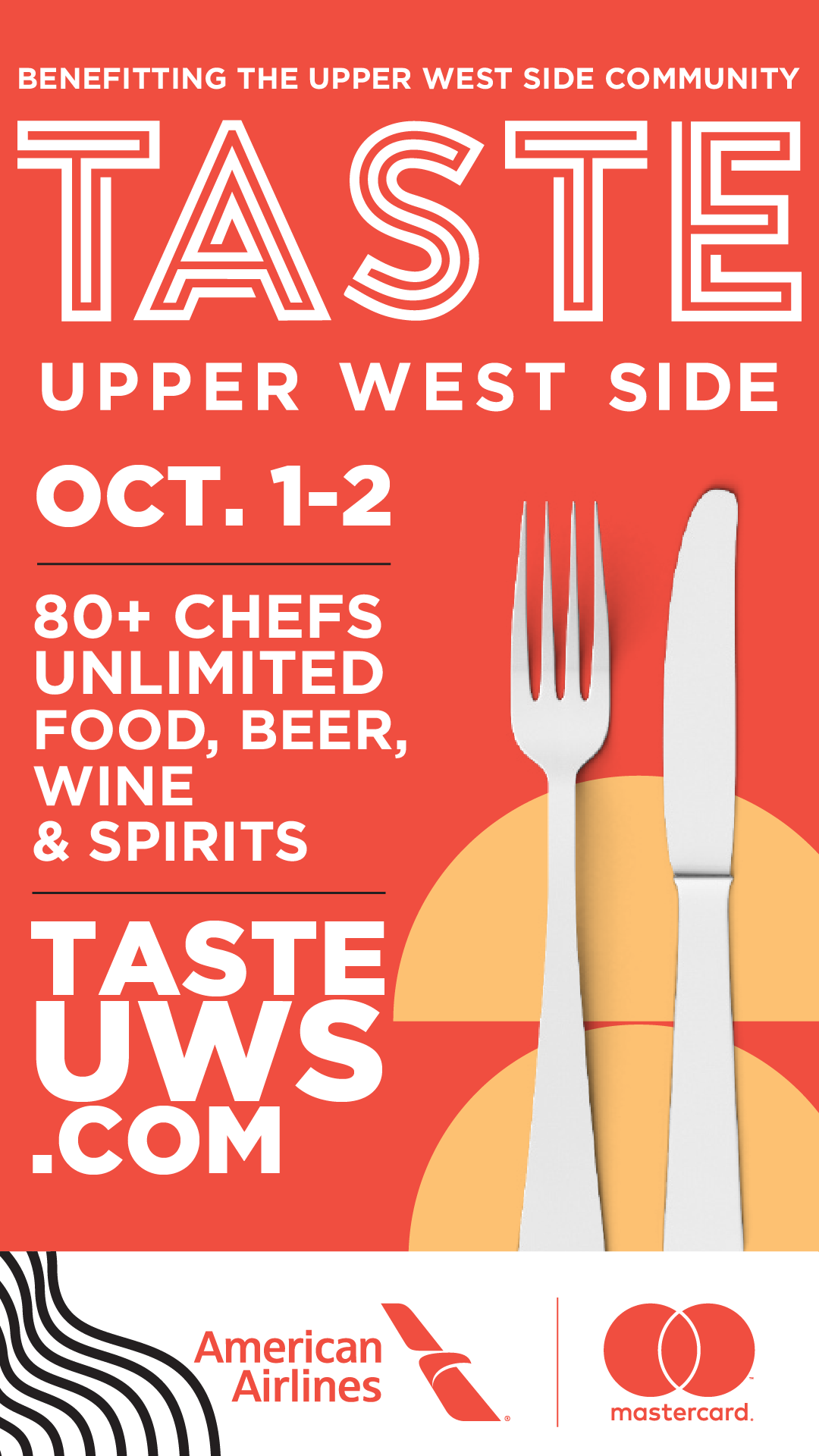   Taste of the Upper West Side  presented by American Airlines® and Mastercard® will return October 1-2 with over 70 chefs participating. Several restaurants will make their Taste of the Upper West Side debut including Dagon, Boka, Pekarna, Covacha, 