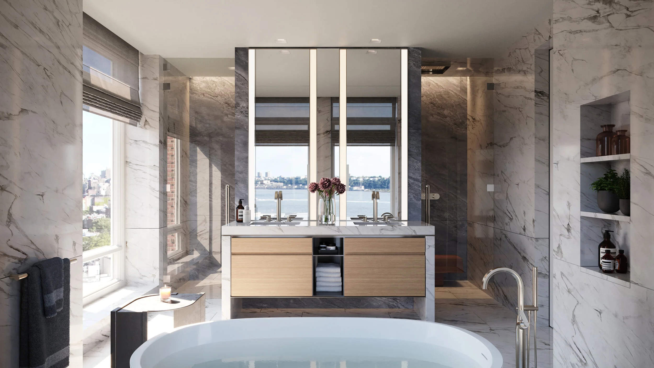  Related Companies is pleased to share a first look inside  The Cortland , their newest residential project located at 555 West 22nd Street across from the Hudson River Park in West Chelsea. A celebration of American craftsmanship, The Cortland repre