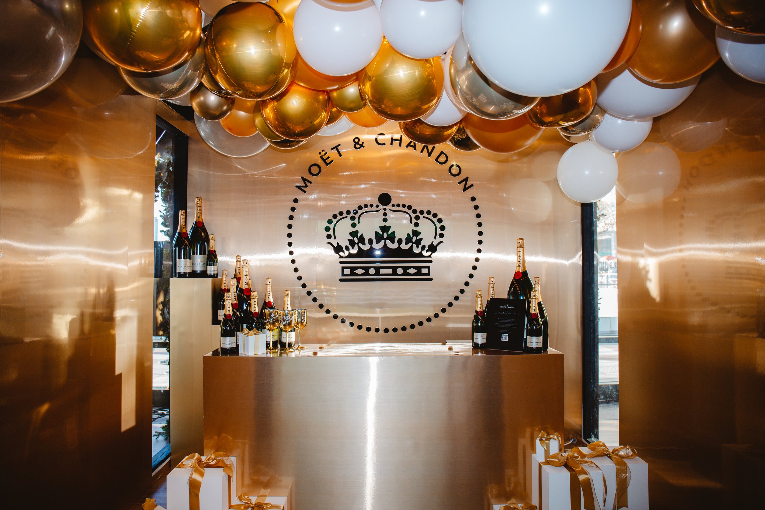  New Yorkers, visitors and champagne-lovers (21+) alike can bring one of Moët &amp; Chandon’s many offerings to the brand’s gifting chalet, located at  The Lodge at Brookfield Place  and receive a personalized, limited-edition giftbox with a name of 