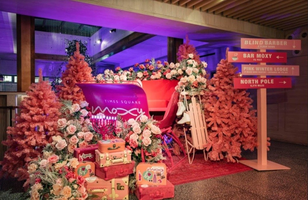 Moxy Times Square Pink Holiday Pop-Up