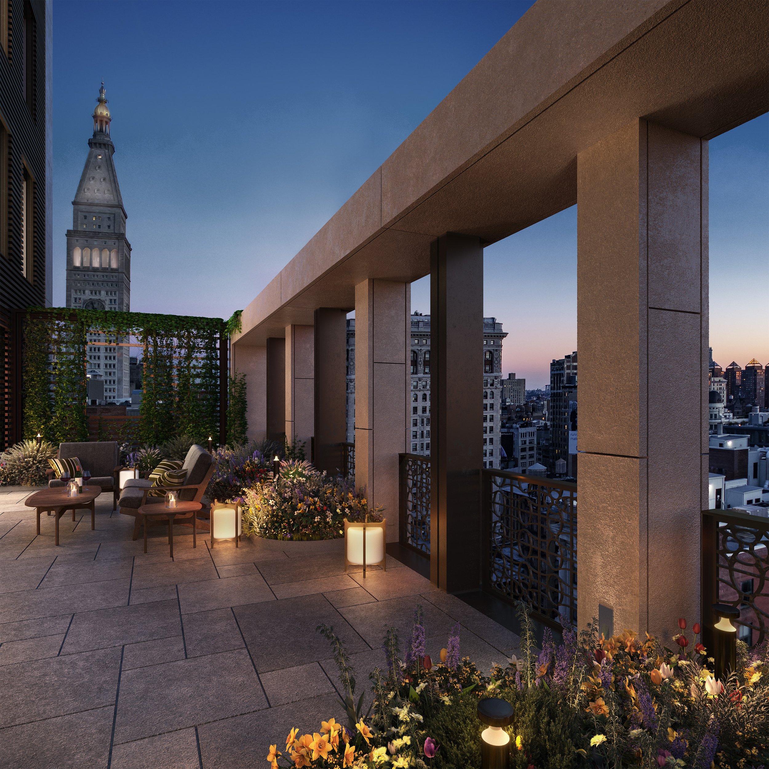  “We worked closely with COOKFOX Architects to ensure the residences at Flatiron House featured spacious floor plans with a direct connection to the outdoors and nature. Our collaboration resulted in a wide array of serene landscaped spaces that are 