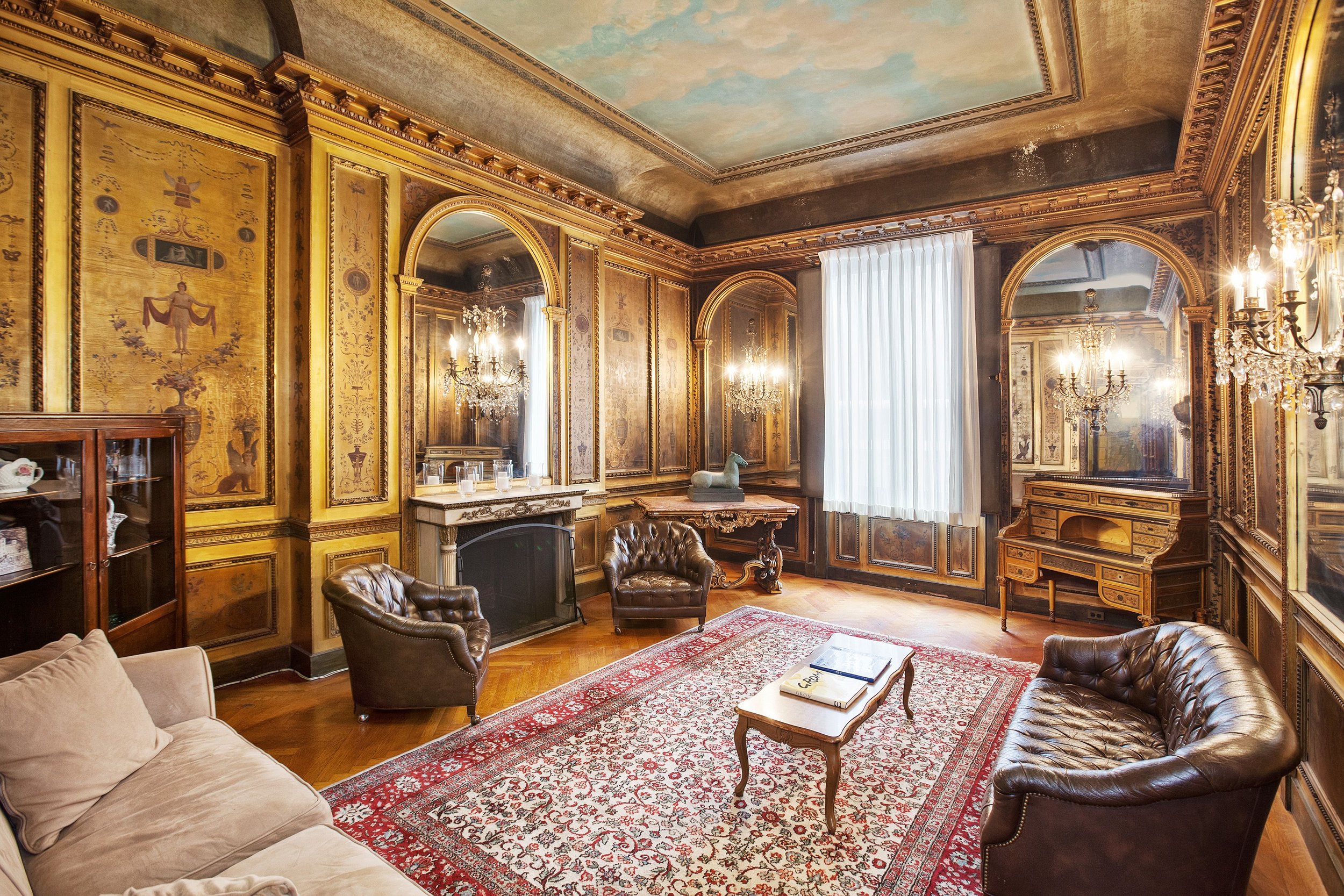  A Beaux Arts-style residence features 32 oversized rooms and 12 bathrooms spread on nine levels directly opposite Central Park.&nbsp; Spectacular views from 10 rooms facing the Park include some of Midtown and West Side’s most iconic buildings, both