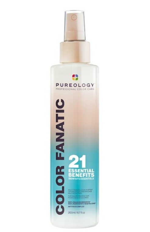  Pureology, L’Oreal’s sustainable brand, re-launched their best-selling   Color Fanatic Multi-Tasking Leave-In Spray  –just in time for those who want to rock their hairstyles this Spring! The leave-in conditioner provides 21 benefits that primes, pr