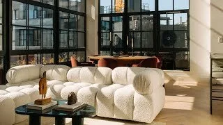 Inside The Orson’s Penthouse Duplex in Williamsburg, Where 20-Foot Ceilings and Marble Details Do the Talking