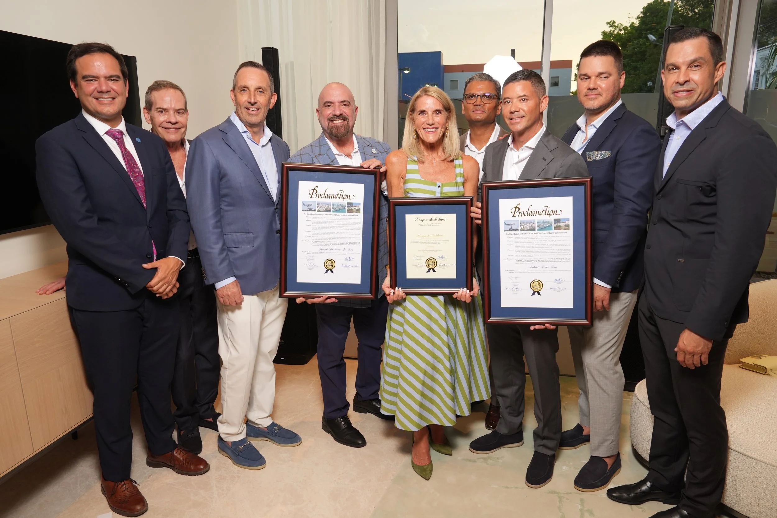 Joseph DaGrosa Jr. and Antonio Primo receive Miami-Dade wide proclamation
