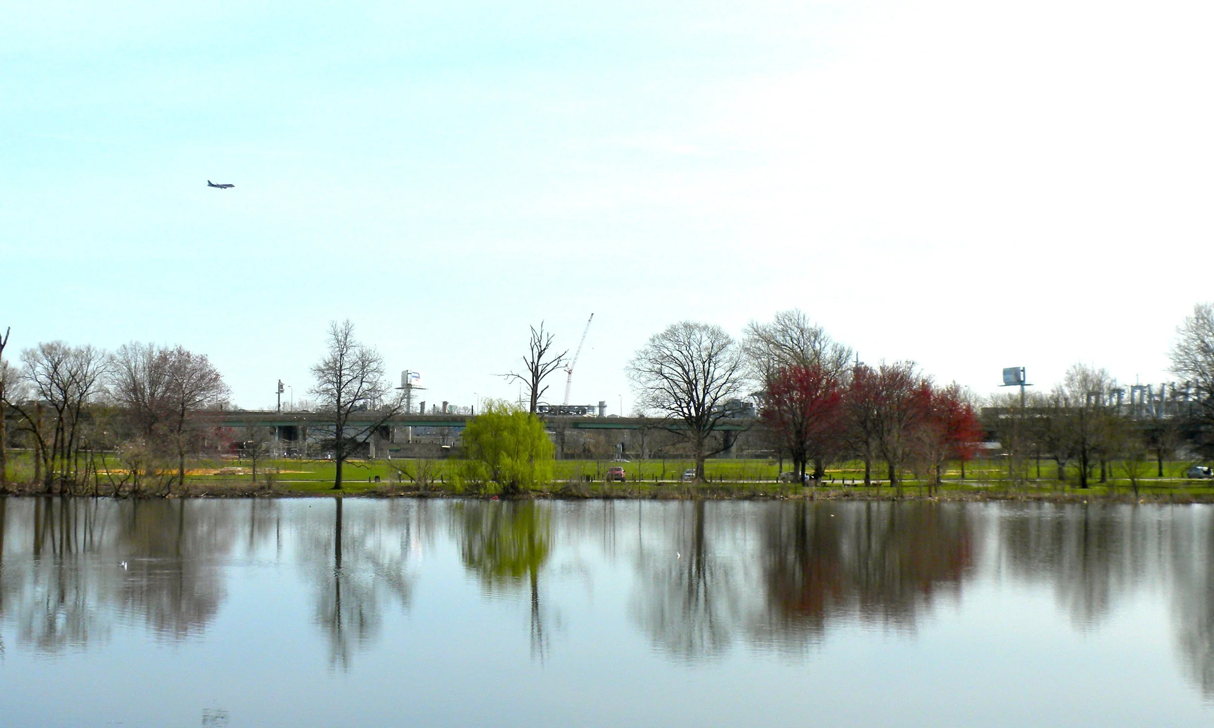 Meadow Lake and open green space at FDR Park in South Philadelphia