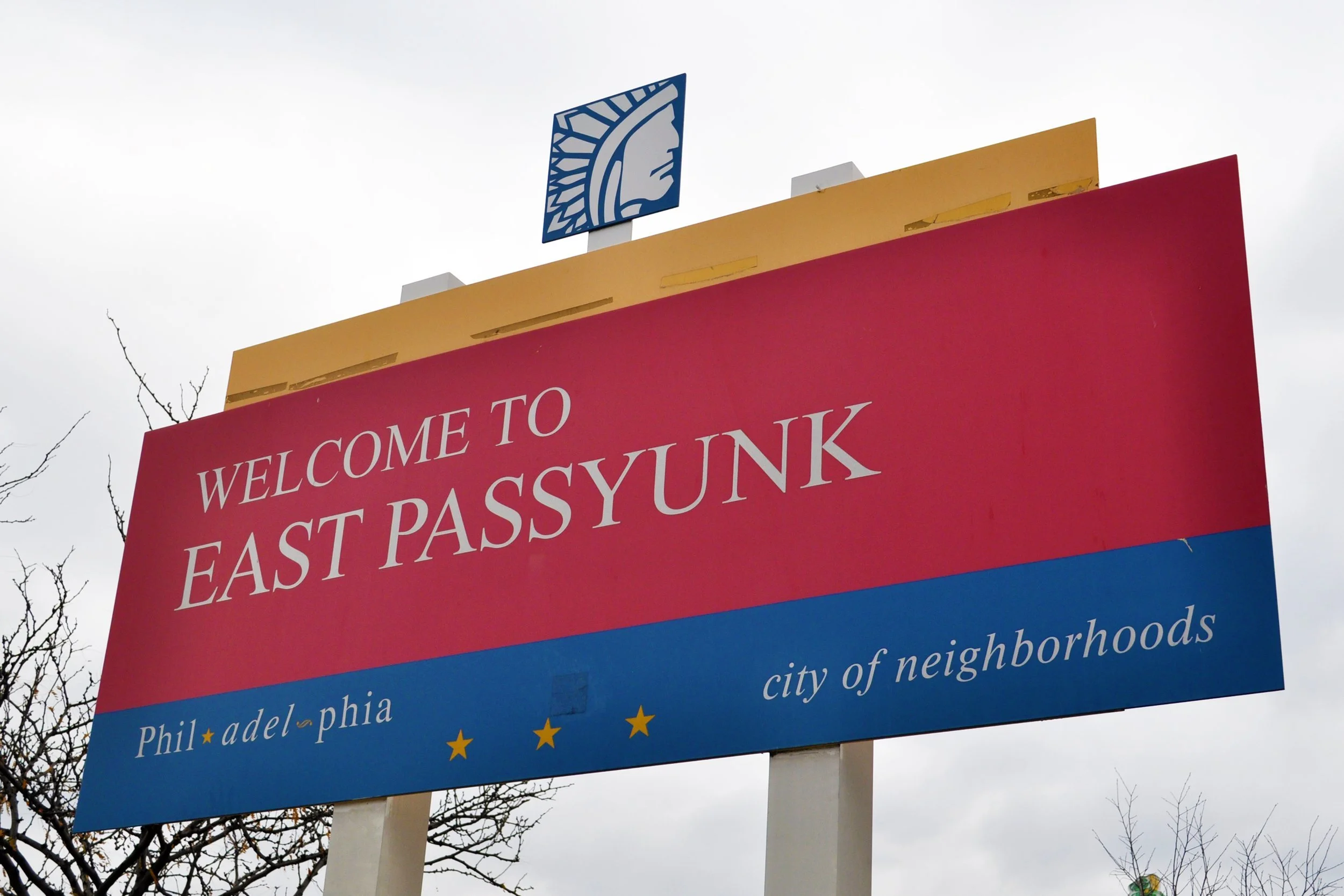 East Passyunk Avenue welcome sign at Gateway Plaza in South Philadelphia