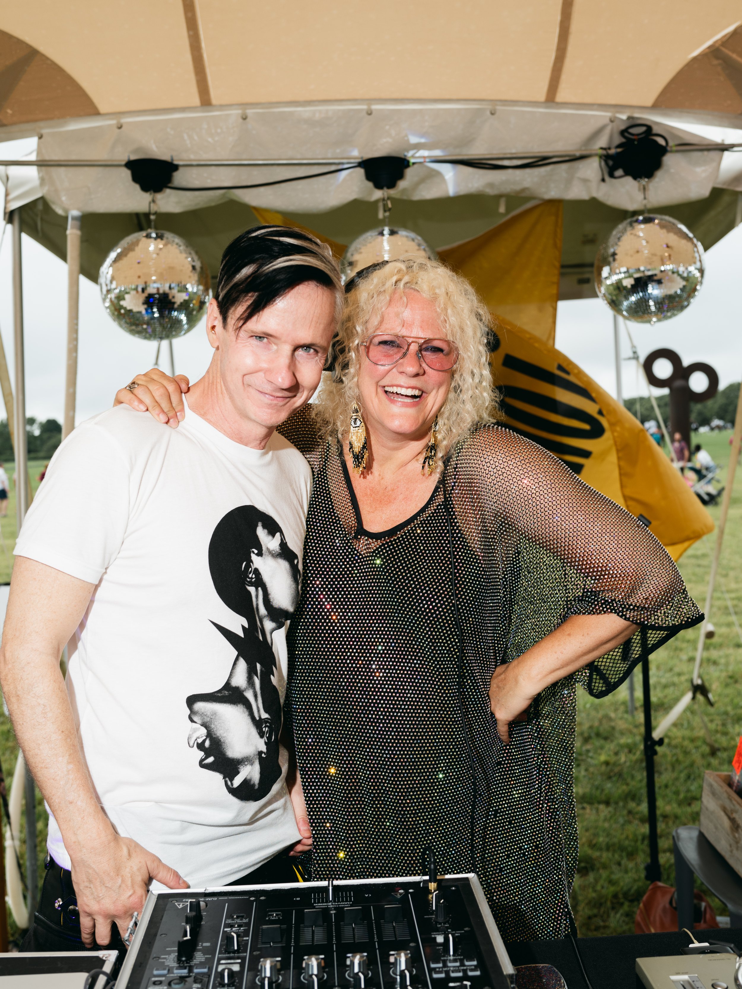 John Cameron Mitchell and DJ Amber Martin