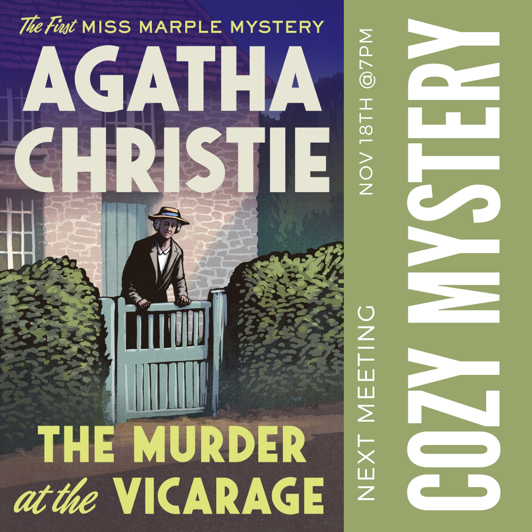 Cozy Mystery Book Club: Murder at the Vicarage by Agatha Christie