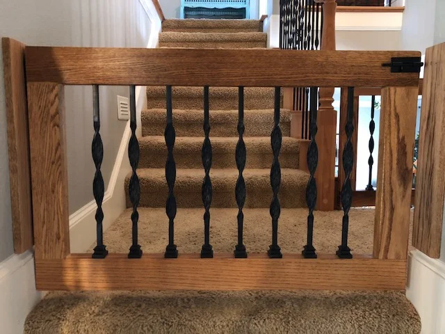 Light colored oak and iron gate