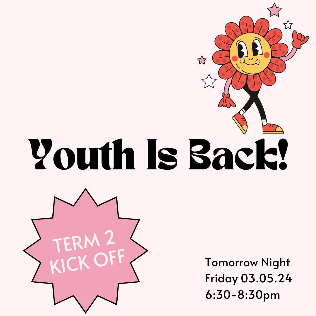 YOUTH IS BACK!  Tomorrow night, 6:30-8:30pm in the hall!

We have a whole new run of our youth program coming your way, so make sure you come along to check it out!!

Can't wait to see you all again 💃🕺🥳🤩✨