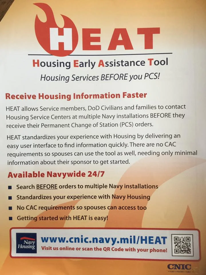 HEAT Navy base housing registration