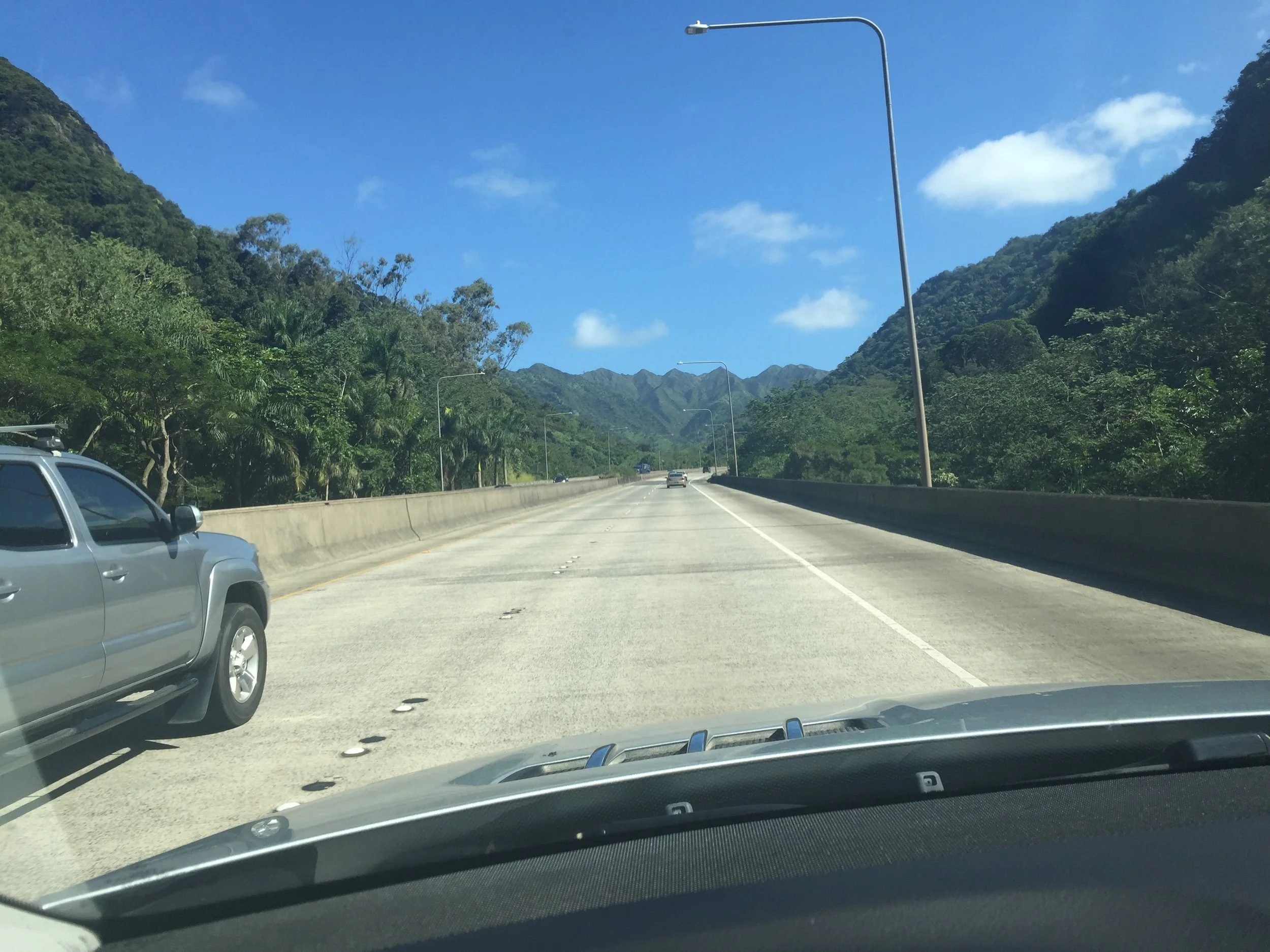 H3 Drive to Kaneohe is little traffic from Camp Smith