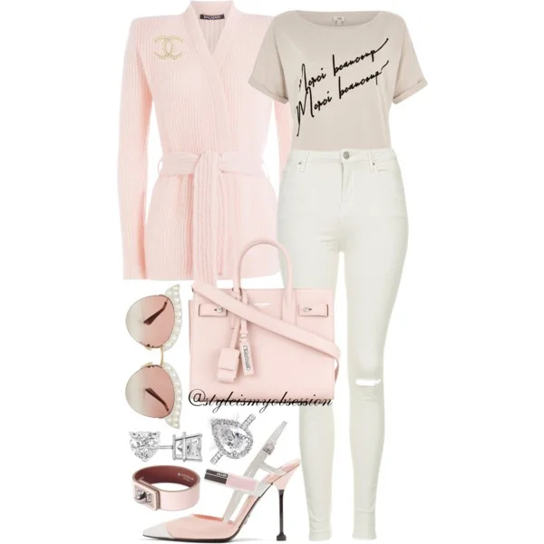 Style Inspiration Merci Balmain Cardigan Prada Glossed Slingback Pump Saint Laurent Small Sac De Jour Bag Gucci Embellished Cateye Sunglasses.jpg