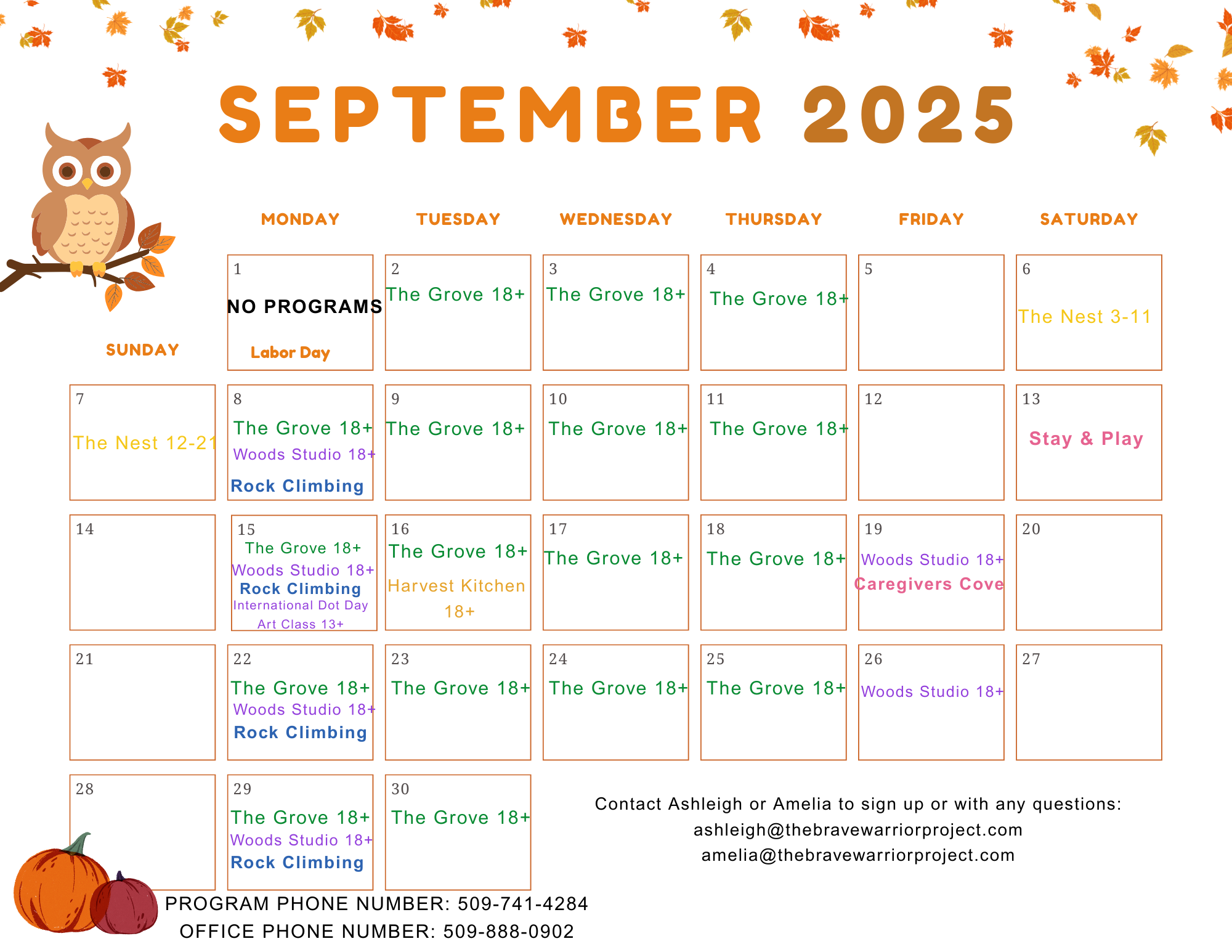 September Calendar