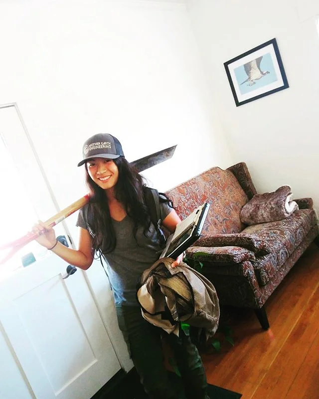 MEE&rsquo;s @risa.sonrisa repping our truckers and armed with all of the field essentials 🧰 💪 
#womenatwork #womeninengineering #offtowork #theessentials #workinnature #environmentalist #motherearthengineering