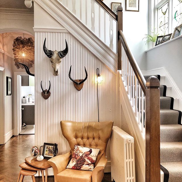 When a hallway tells of the home owner&rsquo;s style as you walk through the door 😍