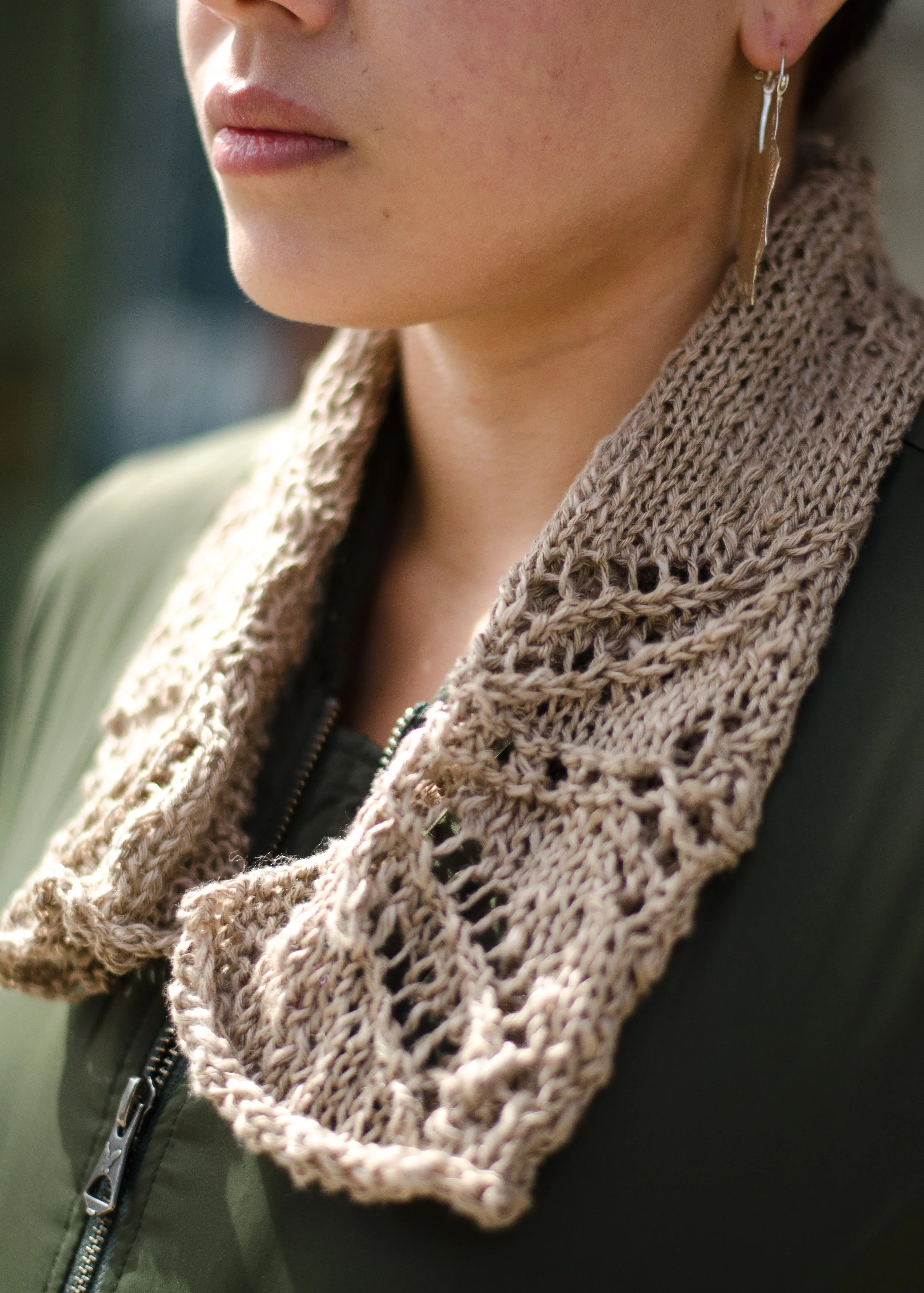 Tulip Lace Linen scarf
