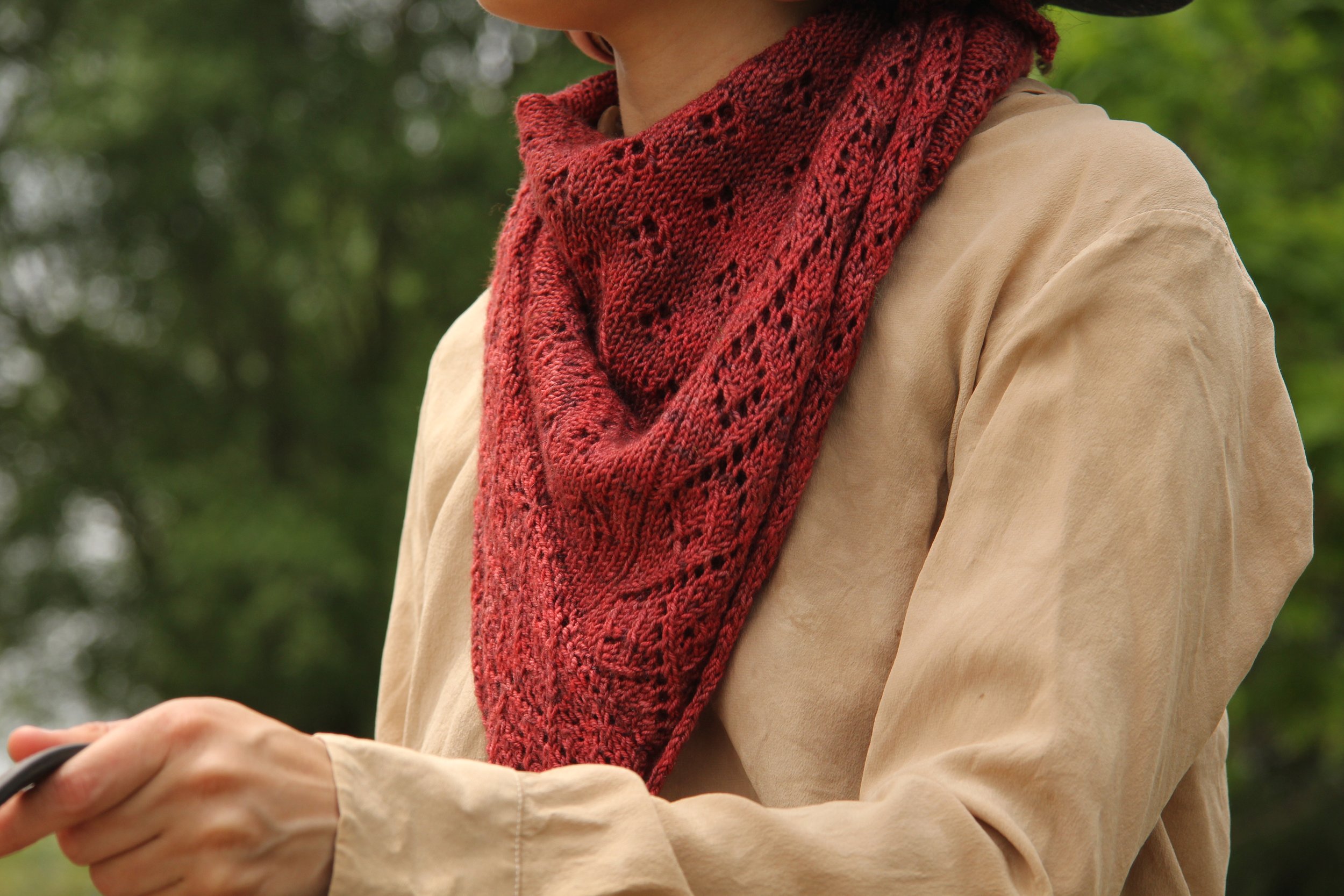 Hand Knit Lace Bandanna Knitting Pattern — Mother of Purl