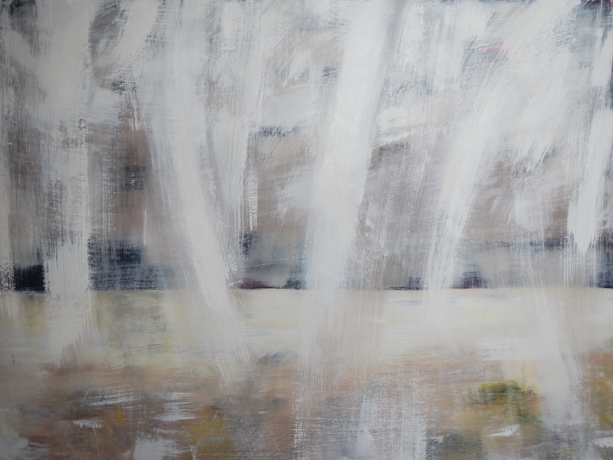 scaffold 2017 36"x48" oil, graphite on board