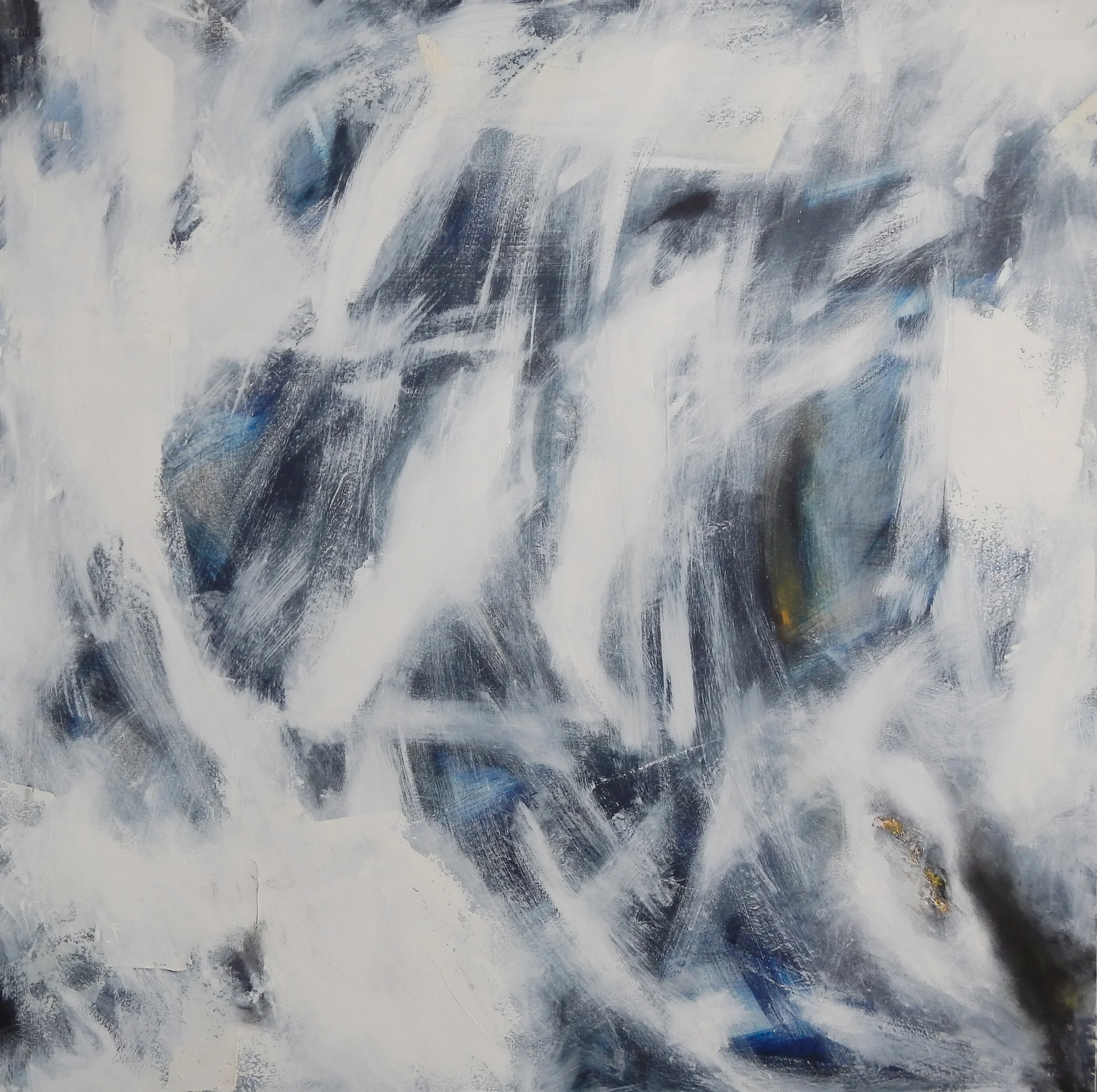 olympia 2018 54"x54" oil, charcoal, ink on canvas