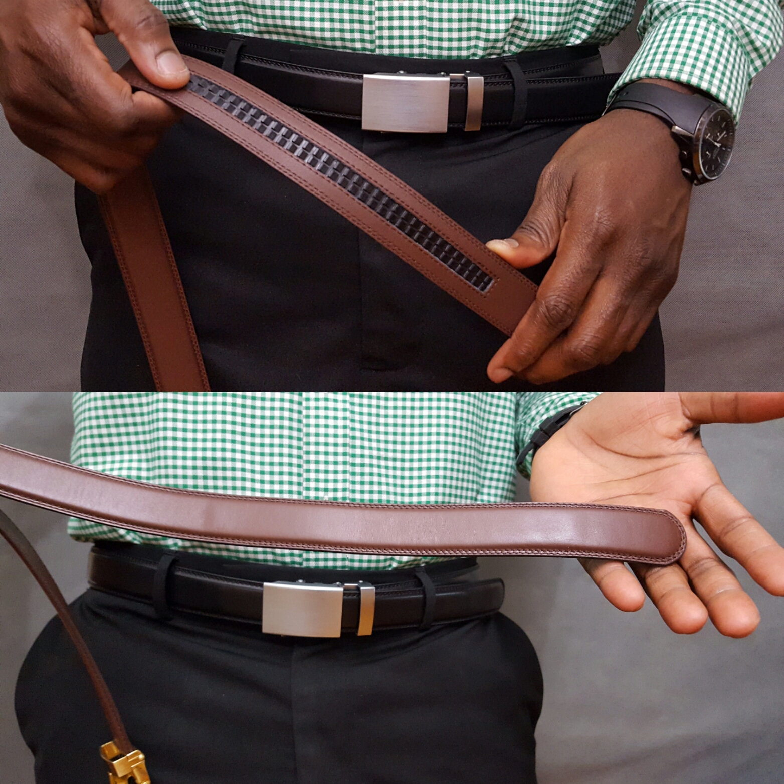 Micro adjustable ridges(above). Holeless (below)
