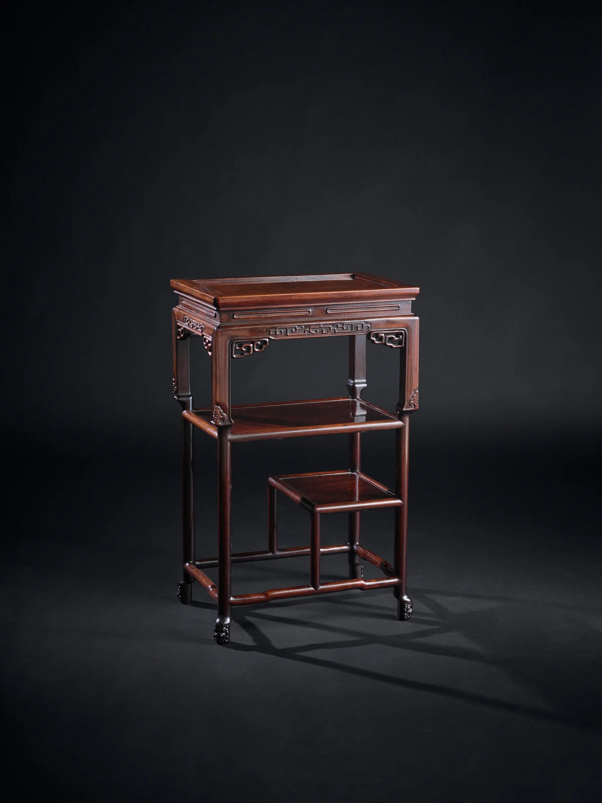 A Qing dynasty Chinese rosewood occasional table