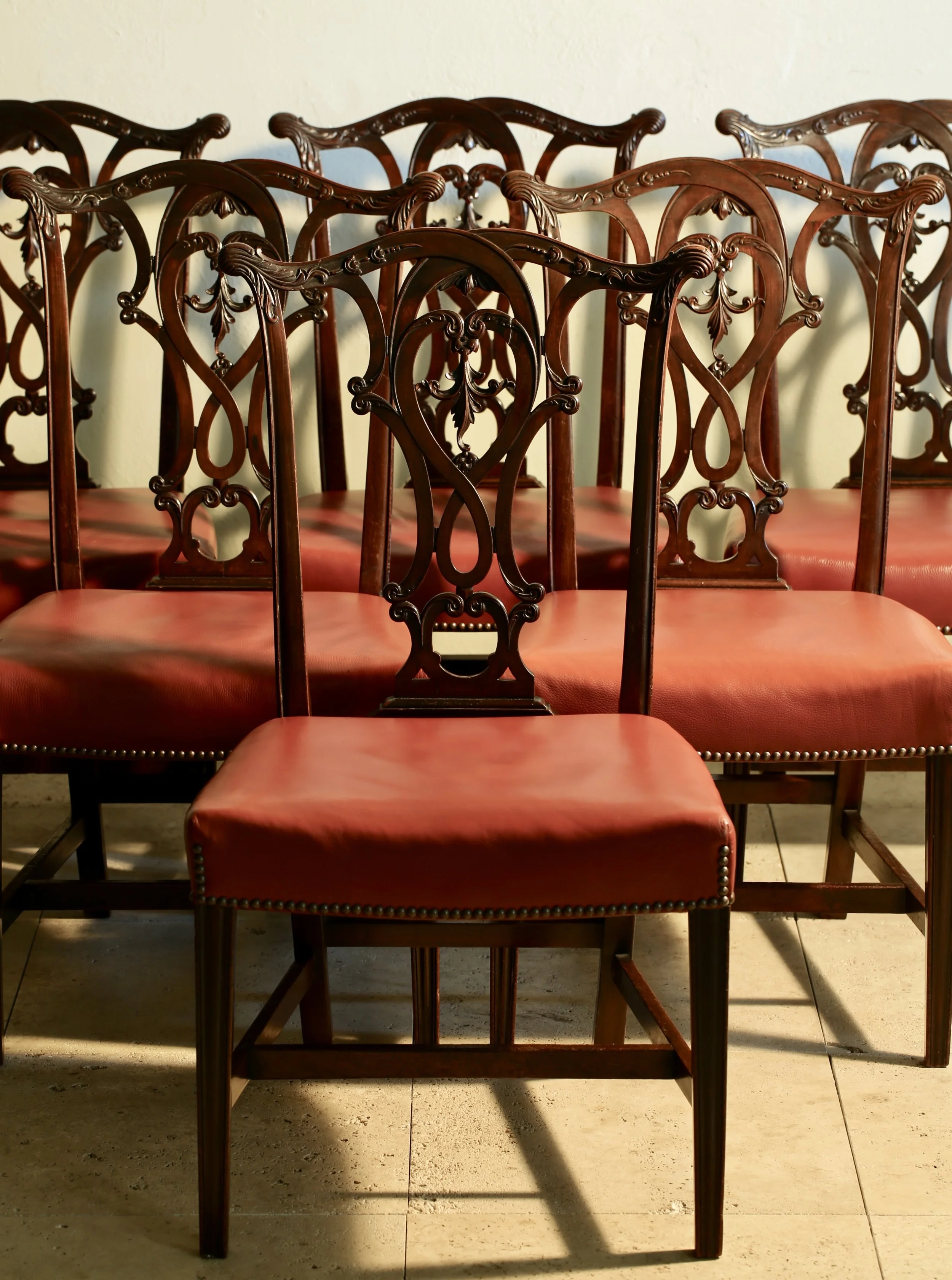 Set of 6 Chippendale chairs