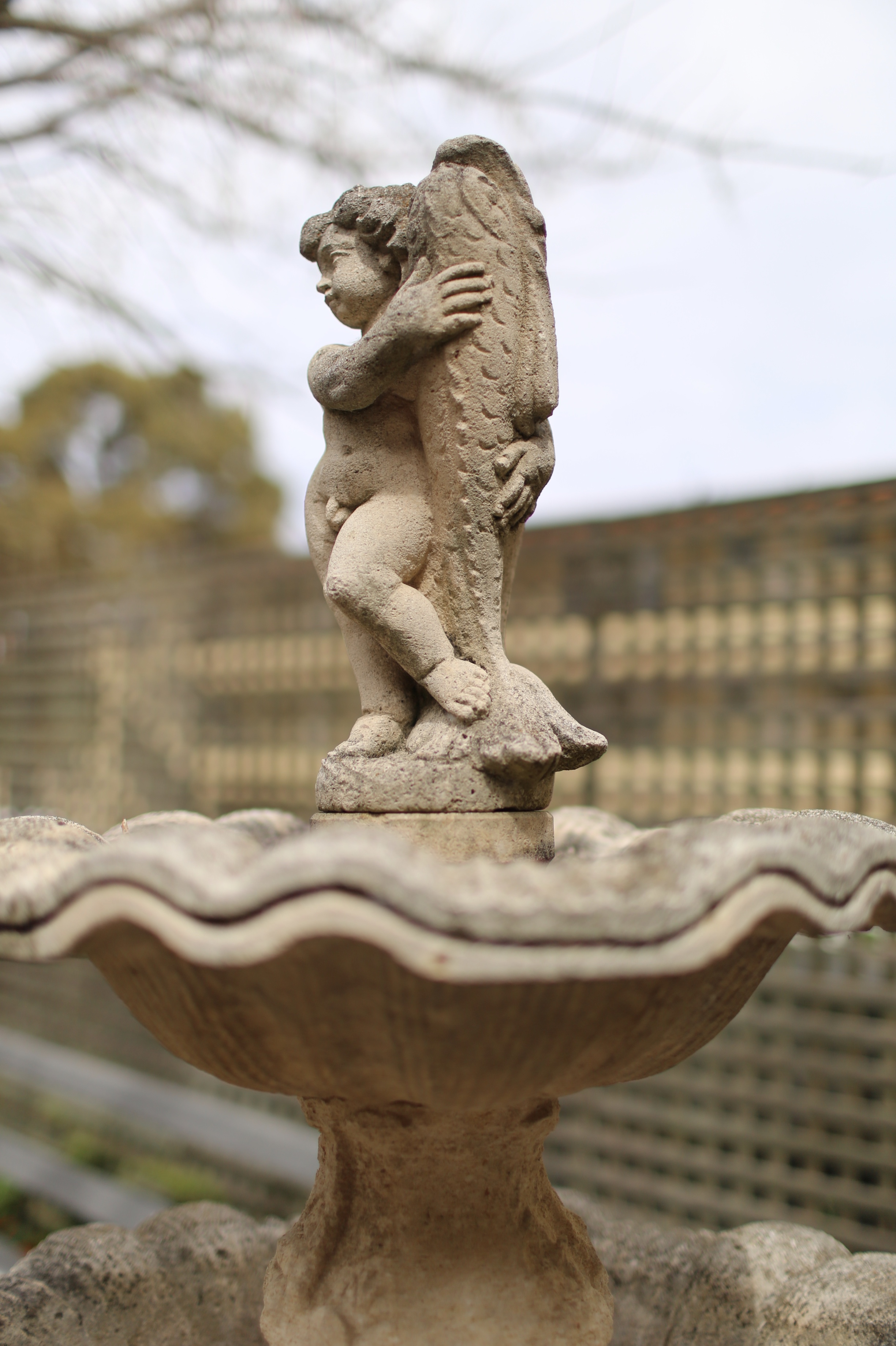 Carved Vicenza limestone fountain