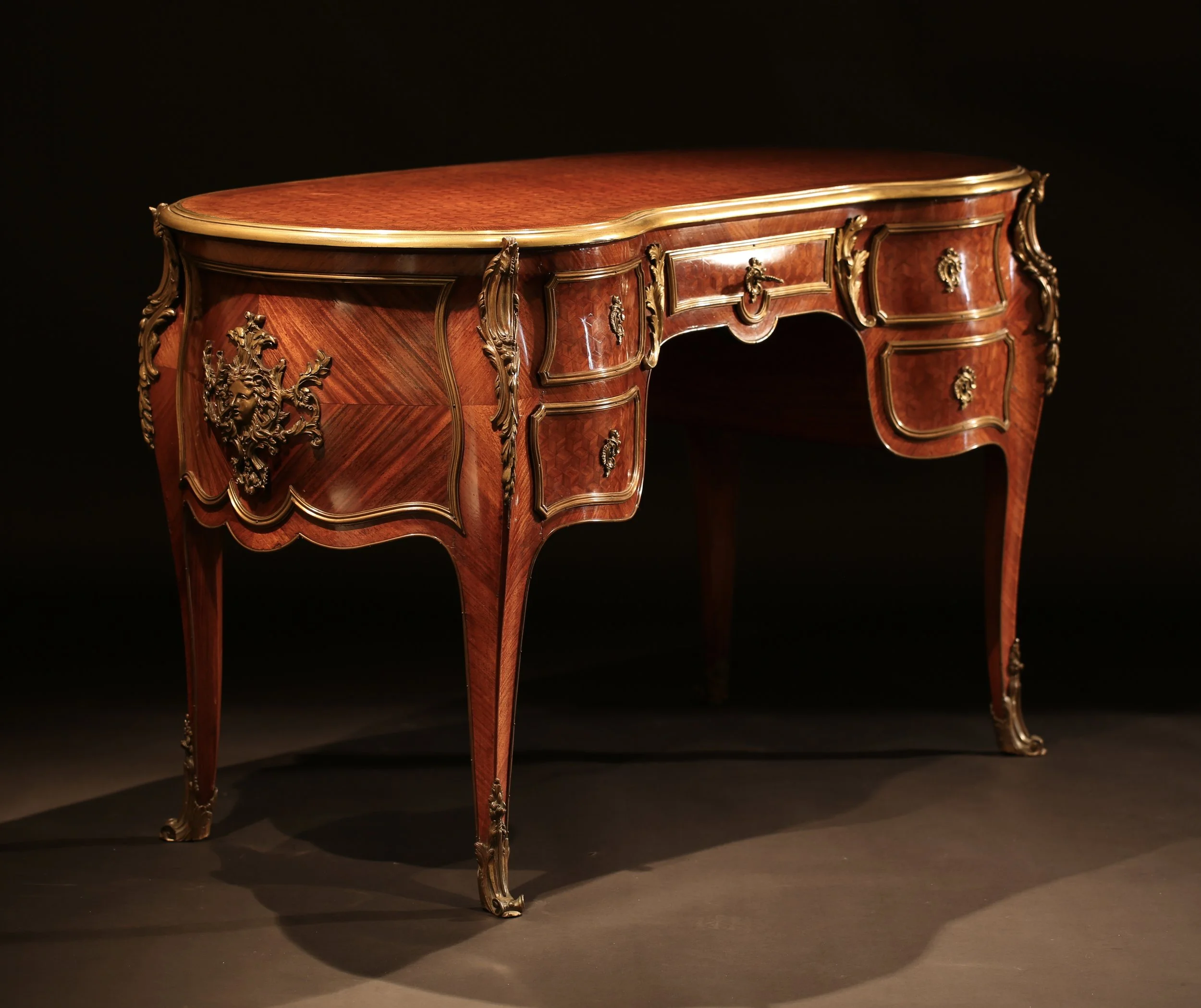 Louis XV style bureau plat