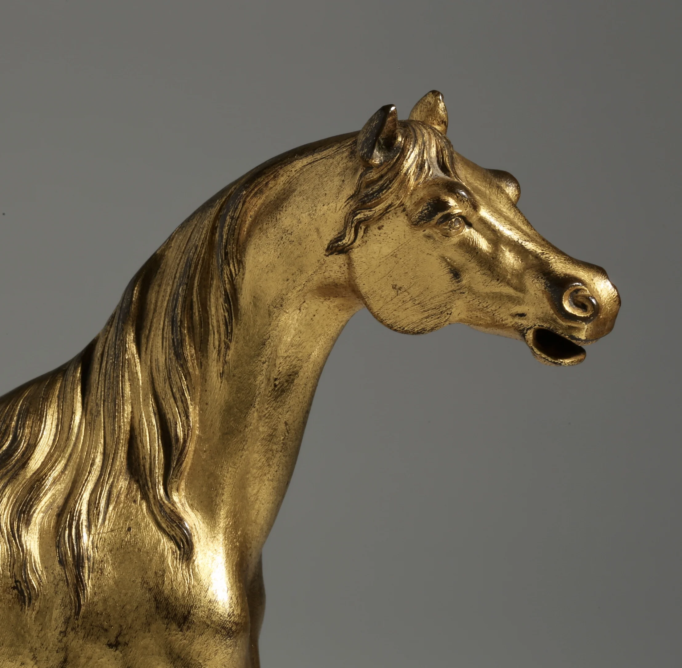 Gilt bronze horse